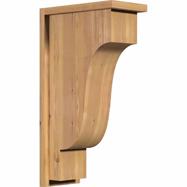 Ekena Millwork Newport Smooth Corbel w/Backplate, Western Red Cedar, 7 1/2"W x 14"D x 26"H COR08X14X26NEW01SWR - main